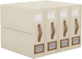 CARLA HOME Bed Sheet Organiser Set – Beige 4 Pack with Handle & Window
