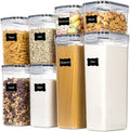 CARLA HOME Airtight Food Storage Containers – 8 Piece Set with Lids & Labels