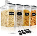 CARLA HOME Airtight Cereal Storage Containers – 4 Pack, 2.5L with Pouring Lids