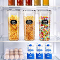 CARLA HOME Airtight Cereal Storage Containers – 4 Pack, 2.5L with Pouring Lids
