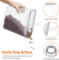 CARLA HOME Airtight Cereal Storage Containers – 4 Pack, 2.5L with Pouring Lids