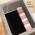 CARLA HOME Large Clothes Storage Bins – Grey 3 Pack, 66L with Lids
