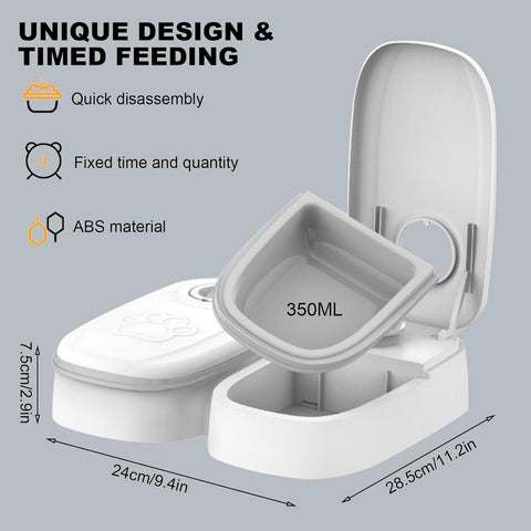CARLA HOME 2 Meal Automatic Pet Feeder with 48H Timer - 700ml