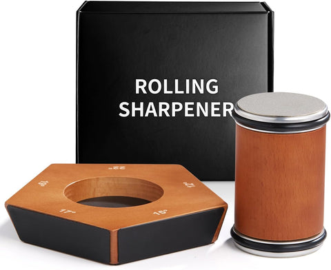 CARLA HOME Rolling Knife Sharpener Kit – 5 Magnetic Angles with Diamond Discs