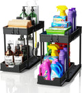 CARLA HOME 2-Pack Under Sink Organizer with Pull-Out Basket & Hooks