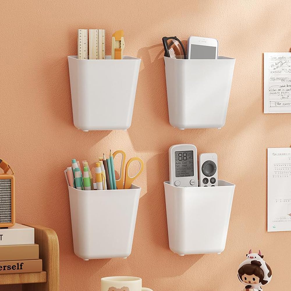 CARLA HOME 4-Pack Self-Adhesive Wall Storage Boxes