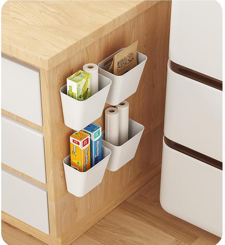 CARLA HOME 4-Pack Self-Adhesive Wall Storage Boxes