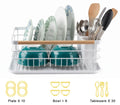 CARLA HOME Dish Drying Rack – Wooden Handles with Drainboard