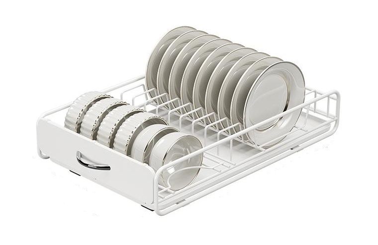 CARLA HOME Pull Out Dish Rack – Slide Out Cabinet Drawer Organiser