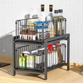 CARLA HOME 2-Tier Sliding Cabinet Organizer with Pull-Out Drawers
