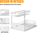 CARLA HOME 2-Tier Under Sink Organizer with Sliding Drawers - 1 Pack
