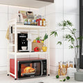 CARLA HOME Adjustable Microwave Oven Rack with 6 Hooks - 3 Tier