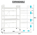 CARLA HOME Adjustable Microwave Oven Rack with 6 Hooks - 3 Tier