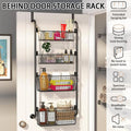 CARLA HOME 4-Tier Over the Door Organiser – Metal Basket Door Storage Rack