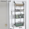 CARLA HOME 4-Tier Over the Door Organiser – Metal Basket Door Storage Rack