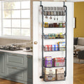 CARLA HOME 6-Tier Over the Door Organiser – Black with Metal Baskets