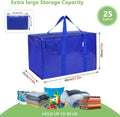 CARLA HOME Large Moving Storage Bags – Blue 12 Pack, 95L with Zippers & Handles