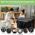 CARLA HOME Large Moving Storage Bags – Black 12 Pack, 95L with Zippers & Handles