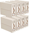CARLA HOME Bed Sheet Organiser Set – Beige 8 Pack with Handle & Window