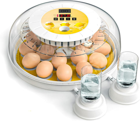 CARLA HOME Automatic Egg Incubator with LED Display & Candler - 18 Egg