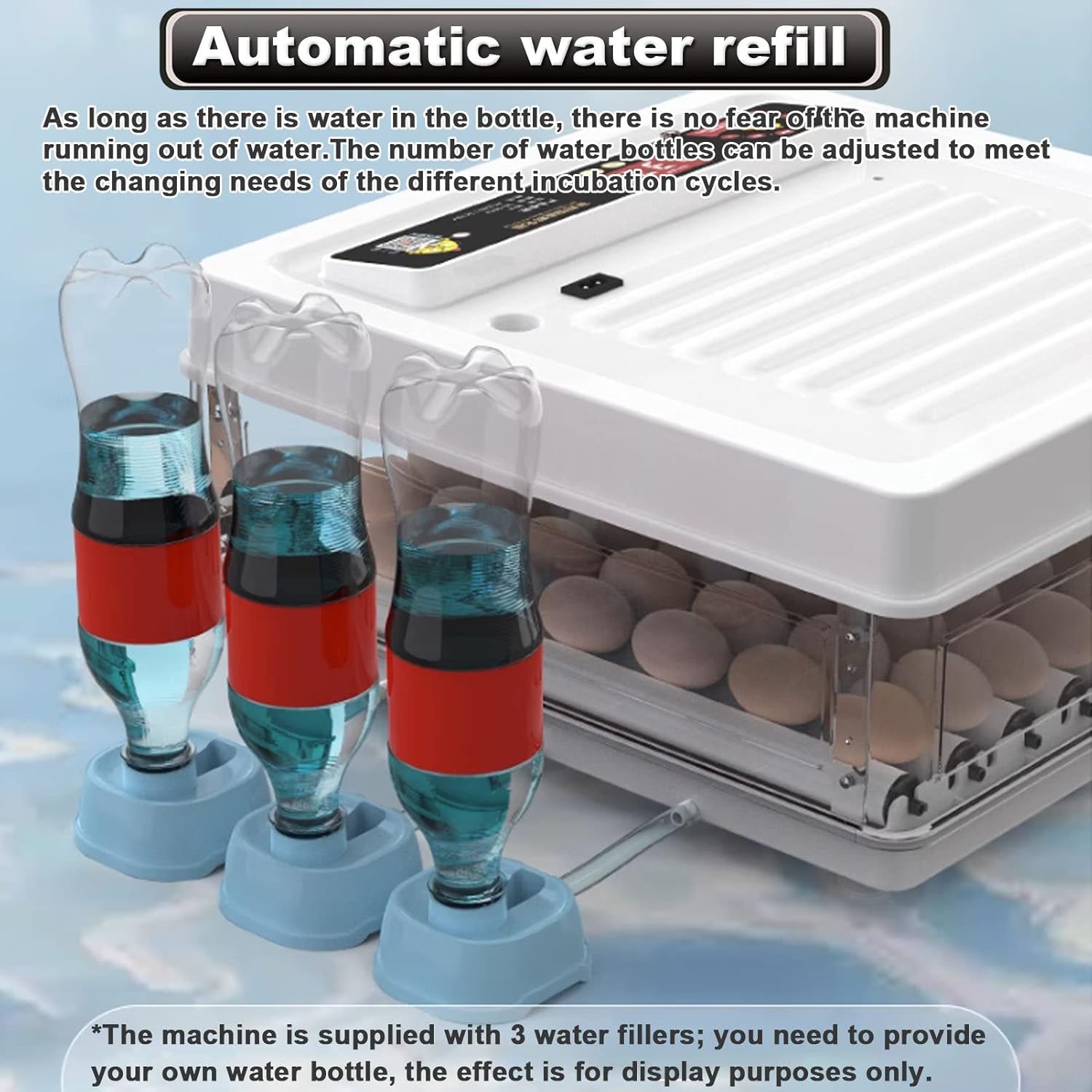 CARLA HOME Automatic Egg Incubator with LED Display & Candler - 70 Egg