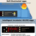 CARLA HOME Automatic Egg Incubator with LED Display & Candler - 128 Egg