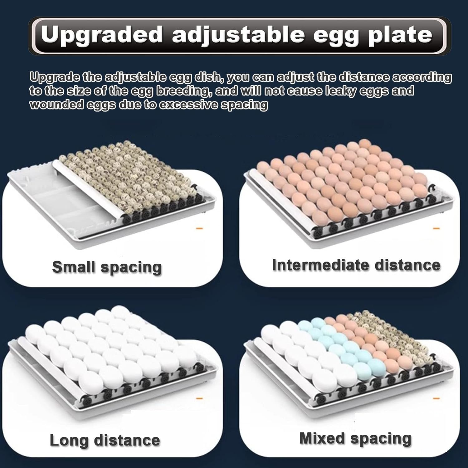 CARLA HOME Automatic Egg Incubator with LED Display & Candler - 128 Egg
