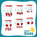 CARLA HOME Automatic Chicken Feeder Waterer Set - 8kg & 7L Red