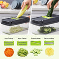 CARLA HOME 16-in-1 Mandoline Vegetable Chopper – Storage Container & 8 Blades