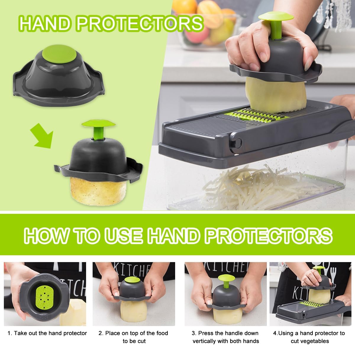 CARLA HOME 16-in-1 Mandoline Vegetable Chopper – Storage Container & 8 Blades