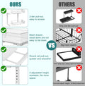 CARLA HOME Height-Adjustable L-Shape Under Sink Organizer with Pull-Out Baskets - White, 1 Pack