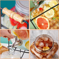 CARLA HOME Glass Drink Dispenser – 5L with Metal Stand & Stainless Steel Tap