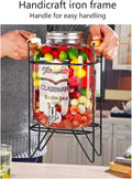 CARLA HOME Glass Drink Dispenser – 5L with Metal Stand & Stainless Steel Tap