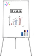 CARLA HOME 90x60cm Magnetic Whiteboard Easel with Adjustable Tripod Stand