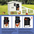 CARLA HOME Solar Automatic Chicken Coop Door with 4 Modes & Anti-Pinch