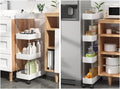 CARLA HOME Slim 4-Tier Storage Cart Organiser with Wheels