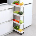 CARLA HOME Slim 4-Tier Storage Cart Organiser with Wheels