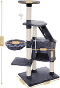 CARLA HOME Cat Tree – 120cm with Condo, Hammock & Plush Perch