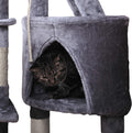 CARLA HOME Cat Tree – 120cm with Condo, Hammock & Plush Perch