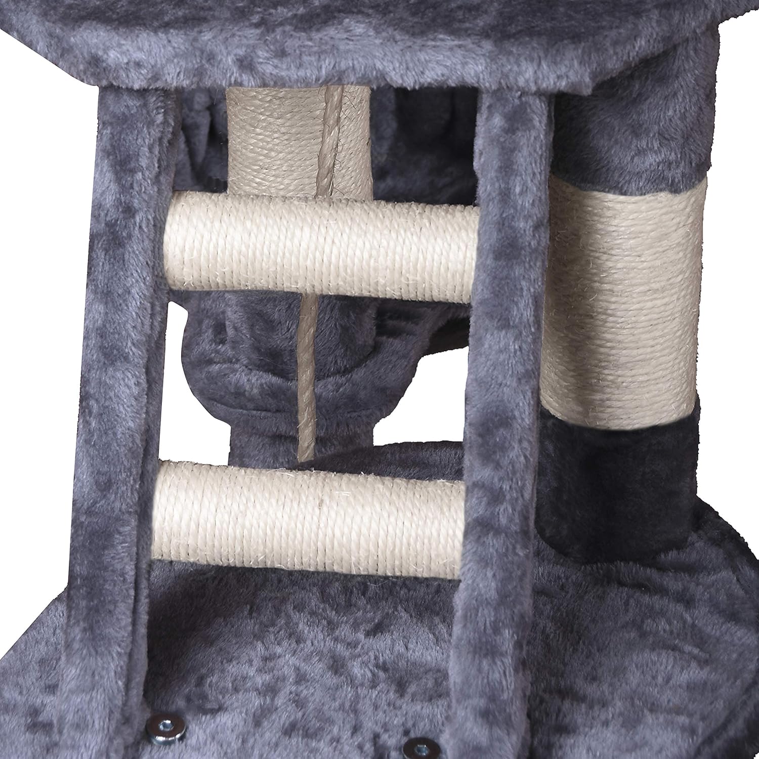 CARLA HOME Cat Tree – 120cm with Condo, Hammock & Plush Perch