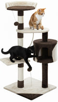 CARLA HOME Cat Tree with Plush Perch, Condo & Sisal Posts - Beige 140cm