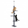 CARLA HOME Floor to Ceiling Cat Tree Tower – Grey 230-286cm Adjustable Height