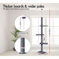 CARLA HOME Floor to Ceiling Cat Tree Tower – Grey 230-286cm Adjustable Height