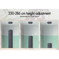 CARLA HOME Floor to Ceiling Cat Tree Tower – Grey 230-286cm Adjustable Height
