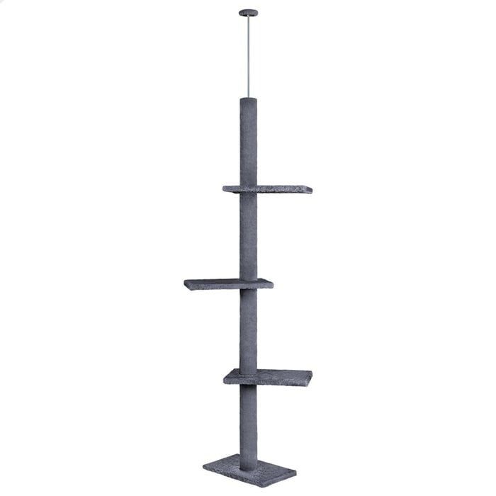 CARLA HOME Floor to Ceiling Cat Tree Tower – Grey 230-286cm Adjustable Height