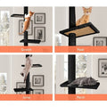 CARLA HOME Floor to Ceiling Cat Tree Tower – Black 230-286cm Adjustable Height