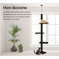 CARLA HOME Floor to Ceiling Cat Tree Tower – Black 230-286cm Adjustable Height