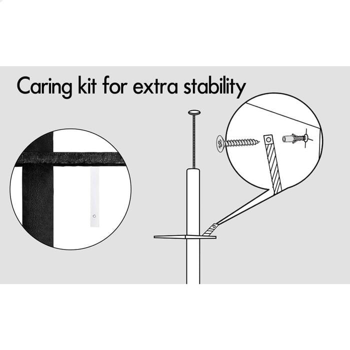 CARLA HOME Floor to Ceiling Cat Tree Tower – Black 230-286cm Adjustable Height
