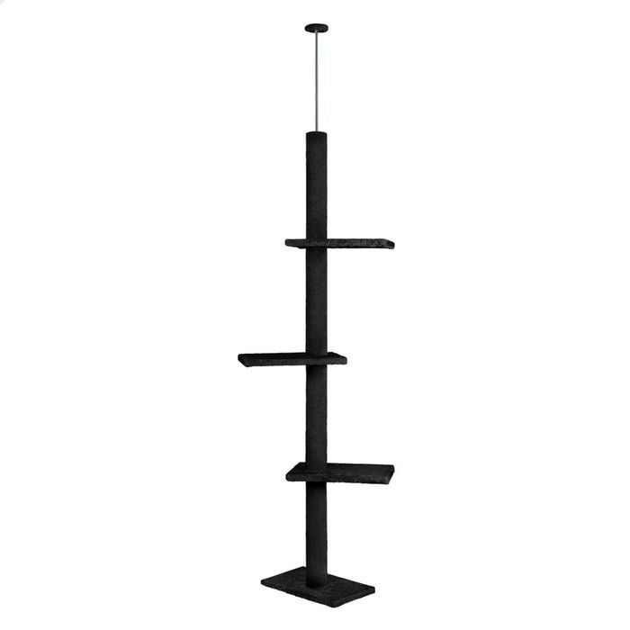 CARLA HOME Floor to Ceiling Cat Tree Tower – Black 230-286cm Adjustable Height