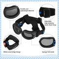 Premium Black Small Dog Helmet and Goggles Set Adjustable Pet Travel Costume Gear